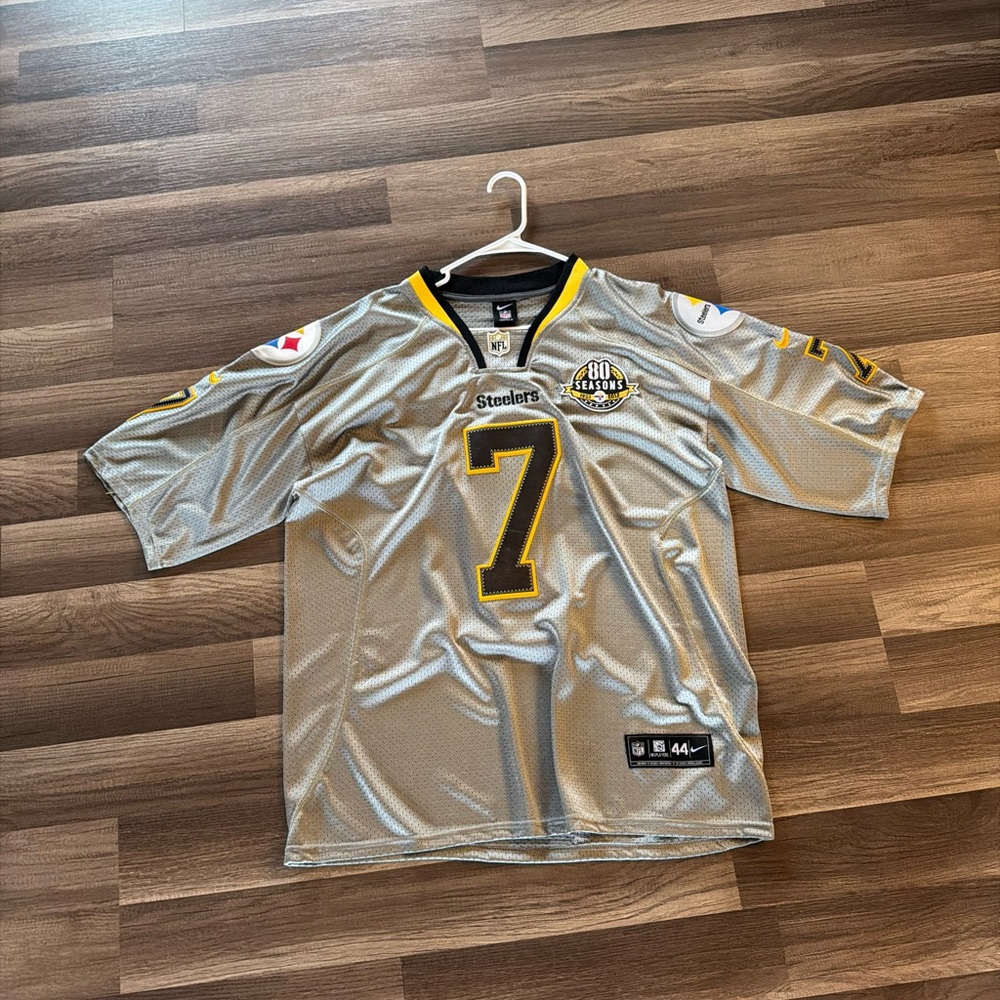 Nike Pittsburgh Steelers Silver & Black #7 Football Jersey